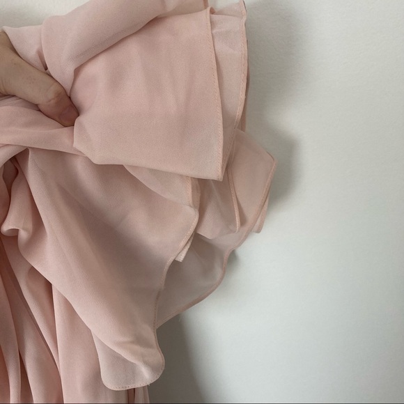 JENNY YOO Soft Blush Mila Off The Shoulder Dress - Picture 8 of 11